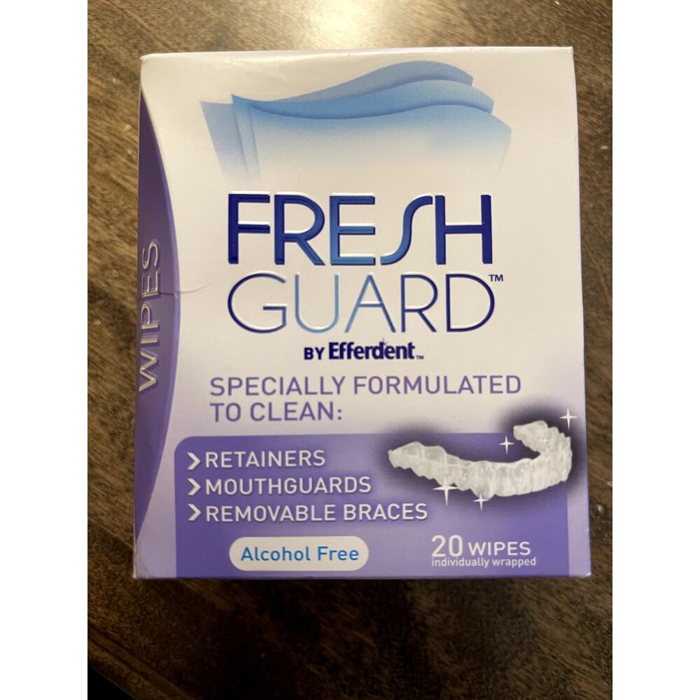 FRESH GUARD by Efferdent Wipes, NEW‎